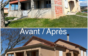 Crépis enduit Finition projetée